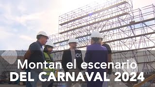 Comienza el montaje del escenario del Carnaval de Las Palmas de Gran Canaria 2024 [upl. by Blainey]