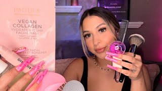 ASMR Pampering You in EVERY way until you fall asleep🫶🏼 skincare head massage face brushing [upl. by Nihcas928]