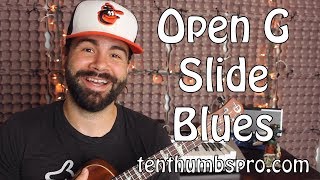 Open G Slide Blues  Alternate Tuning Ukulele Tutorial [upl. by Elsworth]