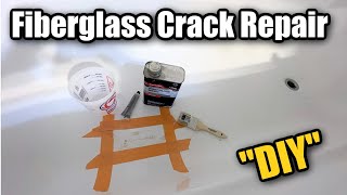 How to repair a fiberglass bathtub crack  DIY Fiberglass Resin Crack Repair with Foam  DP TUBS [upl. by Hearn502]