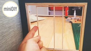 DIY Miniature Terrace Door  miniDIY [upl. by Malinowski]