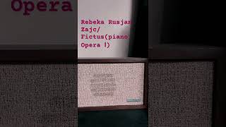 Rebeka Rusjan Zajc  Fictus Piano Opera Ⅰ jazz jazzpiano rebekarusjanzajc music [upl. by Enail42]