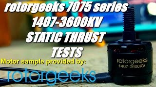 RotorGeeks 14073600KV Thrust Tests and Overview [upl. by Rema]