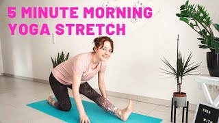 5 MIN MORNING YOGA STRETCH  Full Body Yoga Stretch  Yoga with Uliana [upl. by Enirehtahc]