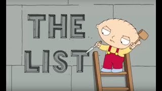 Family Guy The List Family Guy song [upl. by Ademla]