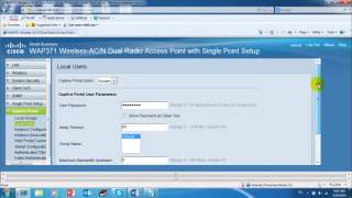 how to configure AP and Captive Portal on WAP371 [upl. by Ferwerda]