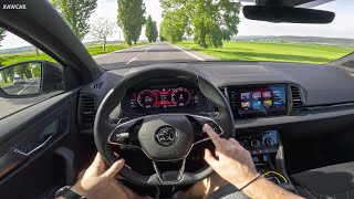 2023 Skoda Karoq Sportline 150 HP 360 Nm 7DSG 4x4  POV Test Drive [upl. by Ilyah]