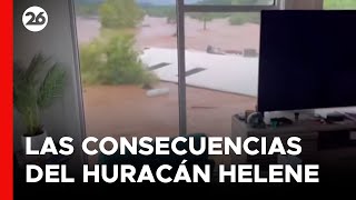 EEUU  Destrozos en Carolina del Norte tras el paso del huracán Helene [upl. by Sudbury245]