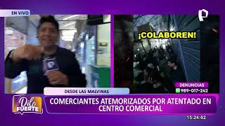 Las Malvinas comerciantes denuncian poca presencia policial en el centro comercial [upl. by Ahsikcin]