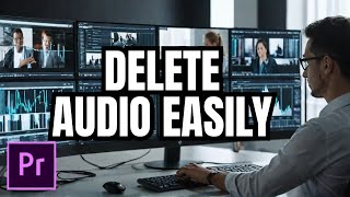 How To Delete Audio From Multiple Video Clips In Premiere Pro [upl. by Kantor]