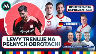 POLSKA  AUSTRIA LEWANDOWSKI W TRENINGU MODER I BERESZYŃSKI NA KONFERENCJI REPREZENTACJI [upl. by Delanie]