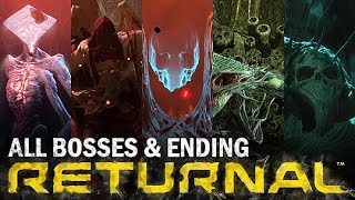 Returnal PS5  All Boss Fights amp Ending [upl. by Yedoc]