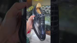 Oxford wingtip full brogue shoes  handmade shoes [upl. by Anelrahs]