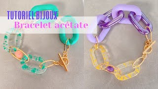 Tutoriel bijoux bracelet en acétate tendance été 2023 par Perlescornertutoriel [upl. by Franciscka]