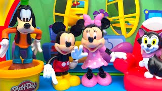 Mickey Mouse Clubhouse part 1 of 6 with Minnie Mouse Goofy Figaro and Playdoh Play [upl. by Naihtsirc735]