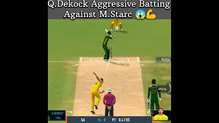 Q Decock Aggressive Batting Vs M Starc 😱 shorts gaming cricket [upl. by Nalek]