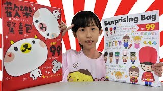 99元 歡樂 驚喜包 超值歡樂包 開箱文具店福袋 Surprising bag unbox 蕾蕾TV生活日常 親子互動 雷雷 [upl. by Ruffo741]