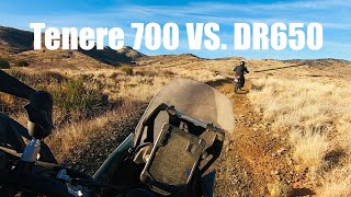 Tenere 700 VS DR650 in AZ high desert [upl. by Dalton]