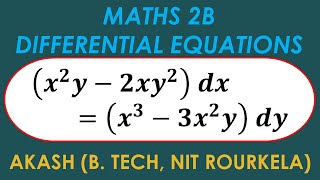 Differential Equations LAQ 5  x2y2xy2dxx33x2ydy  differentialequations [upl. by Ekyt]