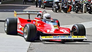 Gilles Villeneuve 1979 Ferrari 312 T4 driven by Renè Arnoux  CRAZY Modena Streets and city centre [upl. by Quent]