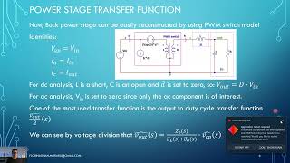 3 terminal PWM switch model and BUCK power stage transfer function [upl. by Neenaj867]