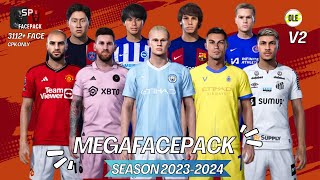 MEGA FACEPACK PES 2021 V2 SMOKEPATCH SEASON UPDATE 2023  2024  CPK VERSION  NEW UPDATE [upl. by Lichter]