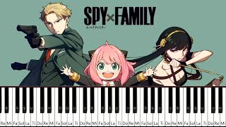 「Creditless」SPY x FAMILY ED  Ending 1「Piano Sheet」 [upl. by Htebaile]