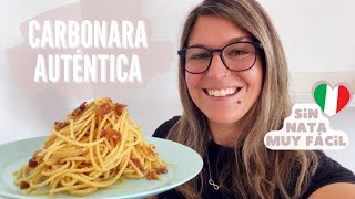 Receta CARBONARA AUTÉNTICA Italiana SIN NATA [upl. by Nylzaj]