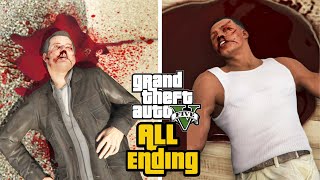 GTA 5  All 5 Endings ABC Secret amp BETA [upl. by Rediah17]