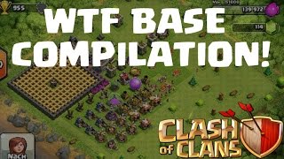 WTF BASE COMPILATION  CLASH OF CLANS HD [upl. by Eleph]