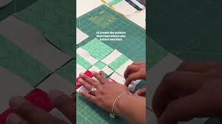 How to make a Disappearing Four Patch Quilt Block 2 🧶 Comment below for a link to the Youtube video [upl. by Sadnak809]