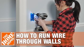 How to RunFish Electrical Wire Through Walls amp Ceilings  The Home Depot [upl. by Nnylear512]