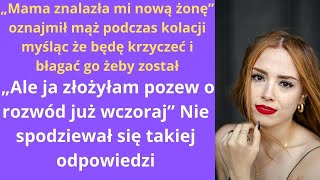 „Mama znalazła mi nową żonę” — oznajmił mąż podczas kolacji myśląc że będę krzyczeć i błagać go [upl. by Darleen]