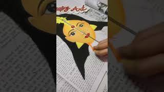 2 part jai maa saraswati happymothersday 🙏💛basantpanchami easydrawing youtubeshorts shorts [upl. by Llovera35]