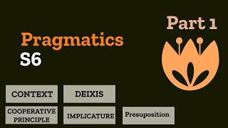 Pragmatics s6 part 1 شرح [upl. by Novyar]