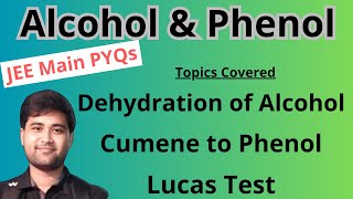 Lucas Test  Dehydration of Alcohol  JEE Main PYQ Organic Chemistry [upl. by Kowal]