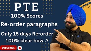 PTE Reading Reorder paragraph how to improve 15 days challenge Reorder paragraph Gurwinder Sir [upl. by Llebyram25]