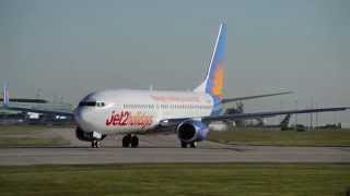 Jet2 Holidays  7378K5  GGDFD  23L Takeoff At Manchester Airport  HD [upl. by Pennie]