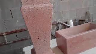 Floreros y jardinera de cemento y GRANITO para lapidas🔥 macetas TERRAZZO TILE Flower pot cement pot [upl. by Eiramnerual]