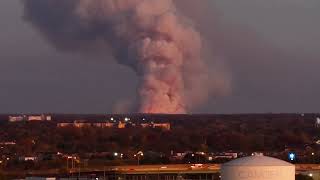 Burlington County Wildfire 13 Miles Away wildfire forestfire smoke flame newjersey fire air3s [upl. by Dionisio]