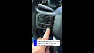 Ford Lightning Tips amp Tricks  Voice Control  Long vs Short Press [upl. by Airtal432]