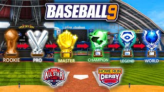 Playing EVERY League In Baseball 9 Full Movie [upl. by Nilrev911]