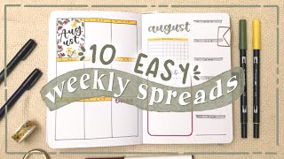 10 WEEKLY SPREADS FOR YOUR BULLET JOURNAL  Weekly Bullet Journal Bullet Journal Weekly Setup Ideas [upl. by Etteroma86]