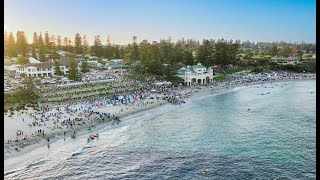 Start Line Live  Cottesloe  South32 Rottnest Channel Swim 2024 [upl. by Wurster]