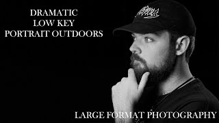 LARGE FORMAT DRAMATIC PORTRAITS ANYWHERE – How to create a black background outdoors  Part 1 [upl. by Arabele]