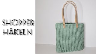 Einfache Tasche  Shopper häkeln [upl. by Caresa373]