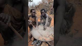 Hadzabe boys preparing their favorite meal for todays Lunch So delicious 😋😋hadzabetribe food [upl. by Grados]