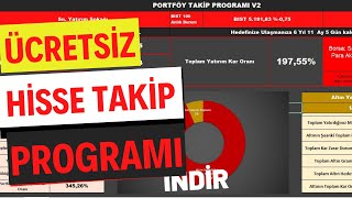 ÜCRETSİZ Portföy Takip Programı 2023 Excel Borsa Takip Uygulaması Temettü Takip Uygulaması İndir [upl. by Yemrots470]