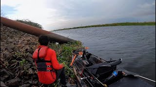 Rare lightning storm  Dangerous fishing conditions Hobie BOS California Delta Day 2 [upl. by Miett]