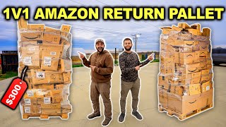 1v1 Amazon RETURN PALLET Challenge Rare Find [upl. by Melisenda]